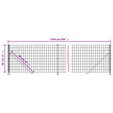 Wire mesh fence with green flange 0.8x25 m