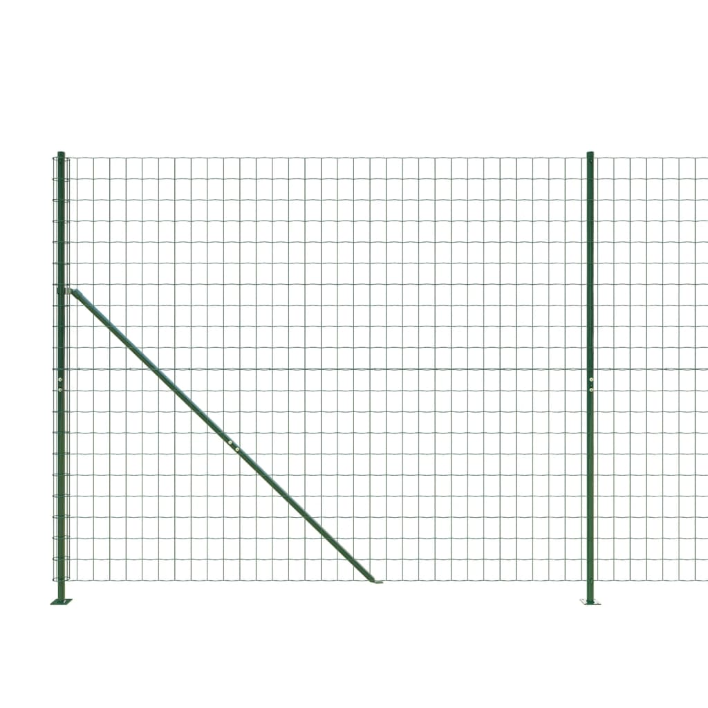 Wire mesh fence with green flange 1.4x25 m