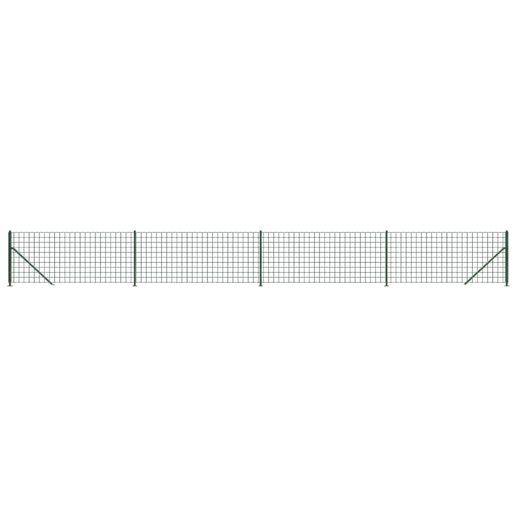 Wire mesh fence with green flange 1.1x10 m