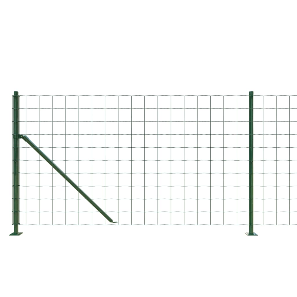 Wire mesh fence with green flange 1.1x10 m