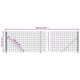 Wire mesh fence with green flange 1.1x10 m