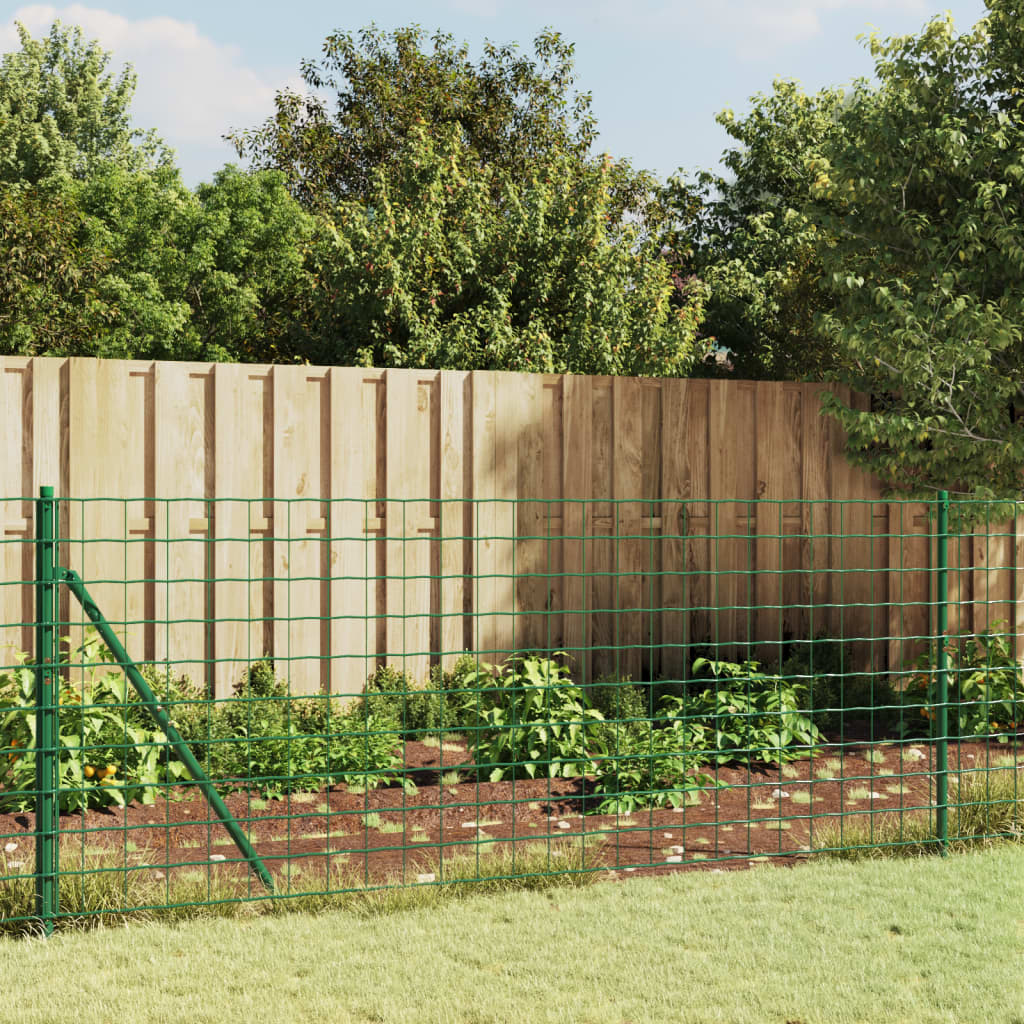 Wire mesh fence with green flange 1.1x10 m