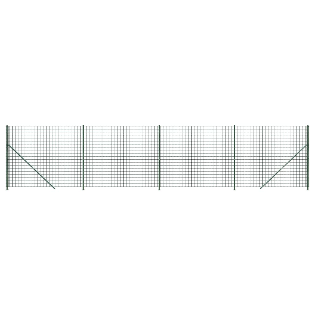 Wire mesh fence with green flange 1.6x10 m