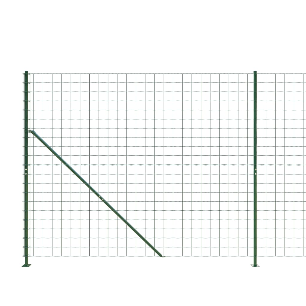 Wire mesh fence with green flange 1.6x10 m