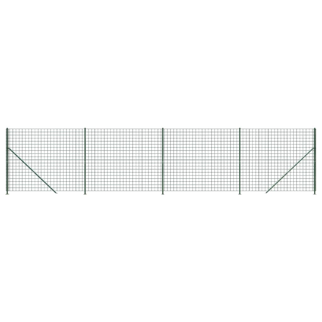 Wire mesh fence with green flange 2.2x10 m