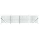 Wire mesh fence with green flange 2.2x10 m