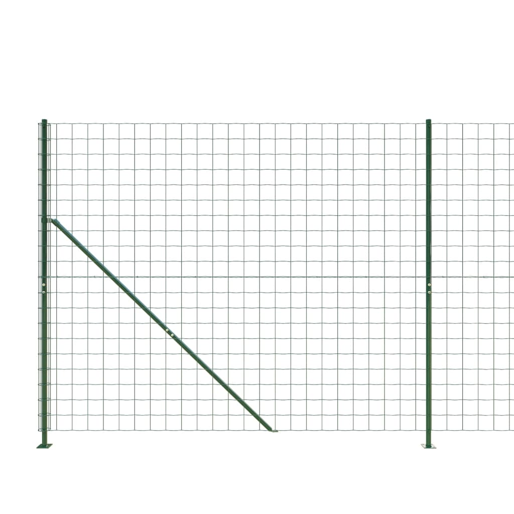 Wire mesh fence with green flange 2.2x10 m