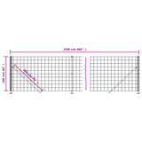 Wire mesh fence with green flange 1x25 m