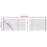 Wire mesh fence with green flange 1.6x25 m