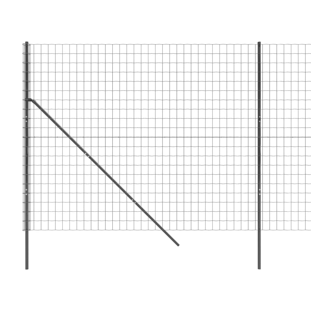 Clôture en treillis métallique anthracite 1,8x25 m