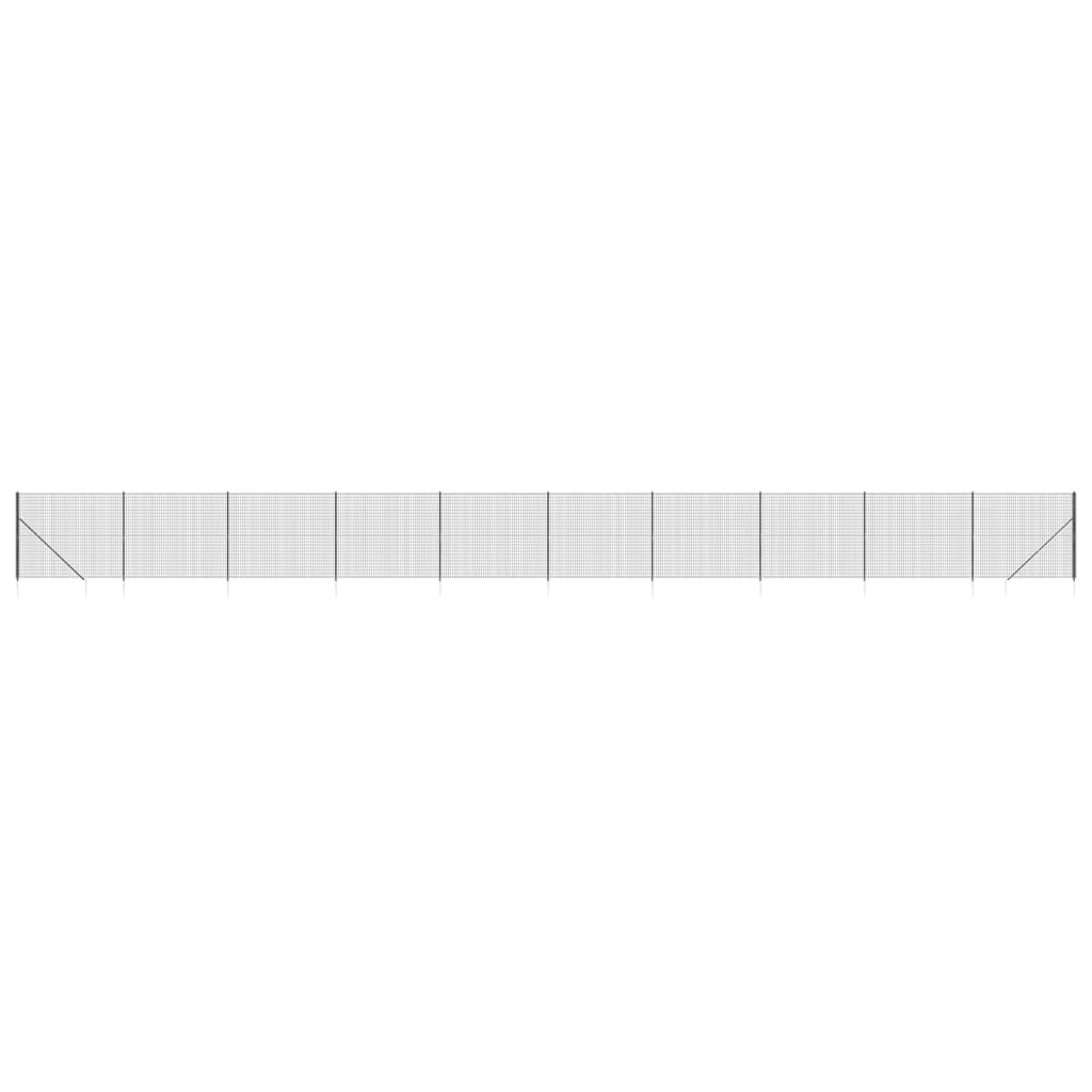 Clôture en treillis métallique et ancrage anthracite 1,6x25 m