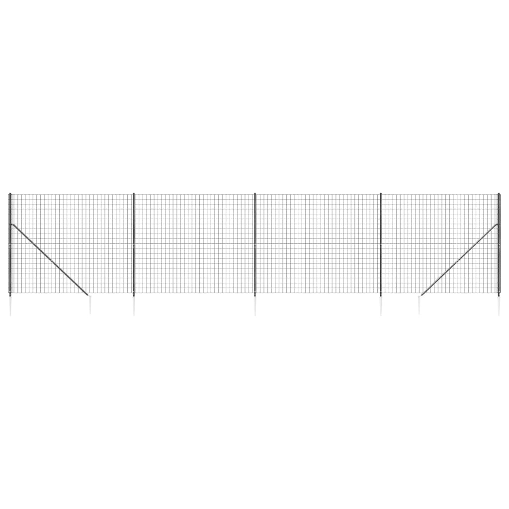 Wire mesh fence and anthracite anchor 2.2x10 m