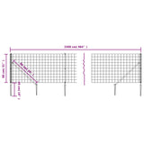 Wire mesh fence and anthracite anchor 0.8x25 m