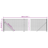 Wire mesh fence with anthracite flange 0.8x10 m