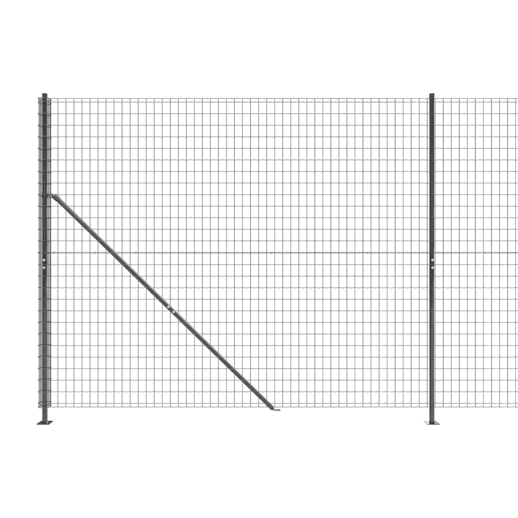 Wire mesh fence with anthracite flange 1.4x10 m