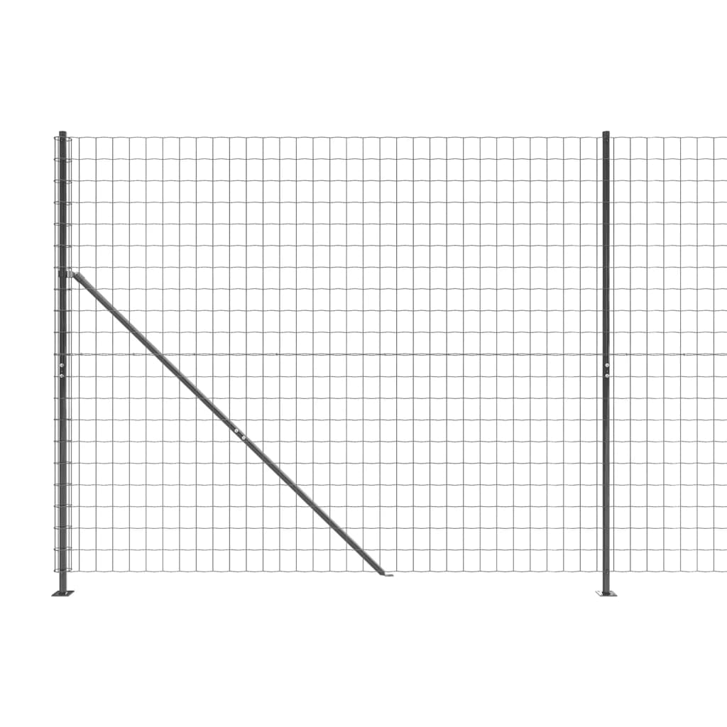 Wire mesh fence with anthracite flange 1.6x10 m