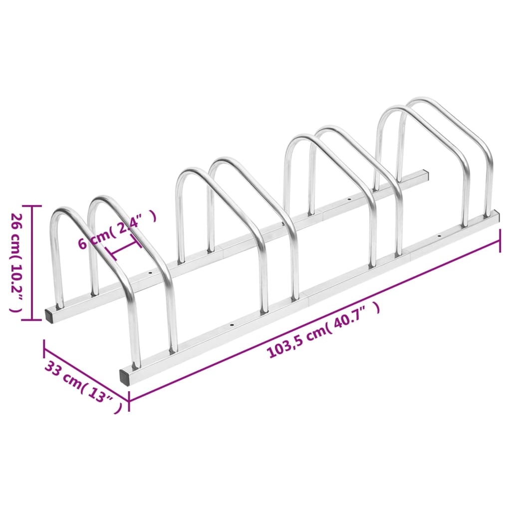 Porte-vélos pour 4 vélos acier galvanisé