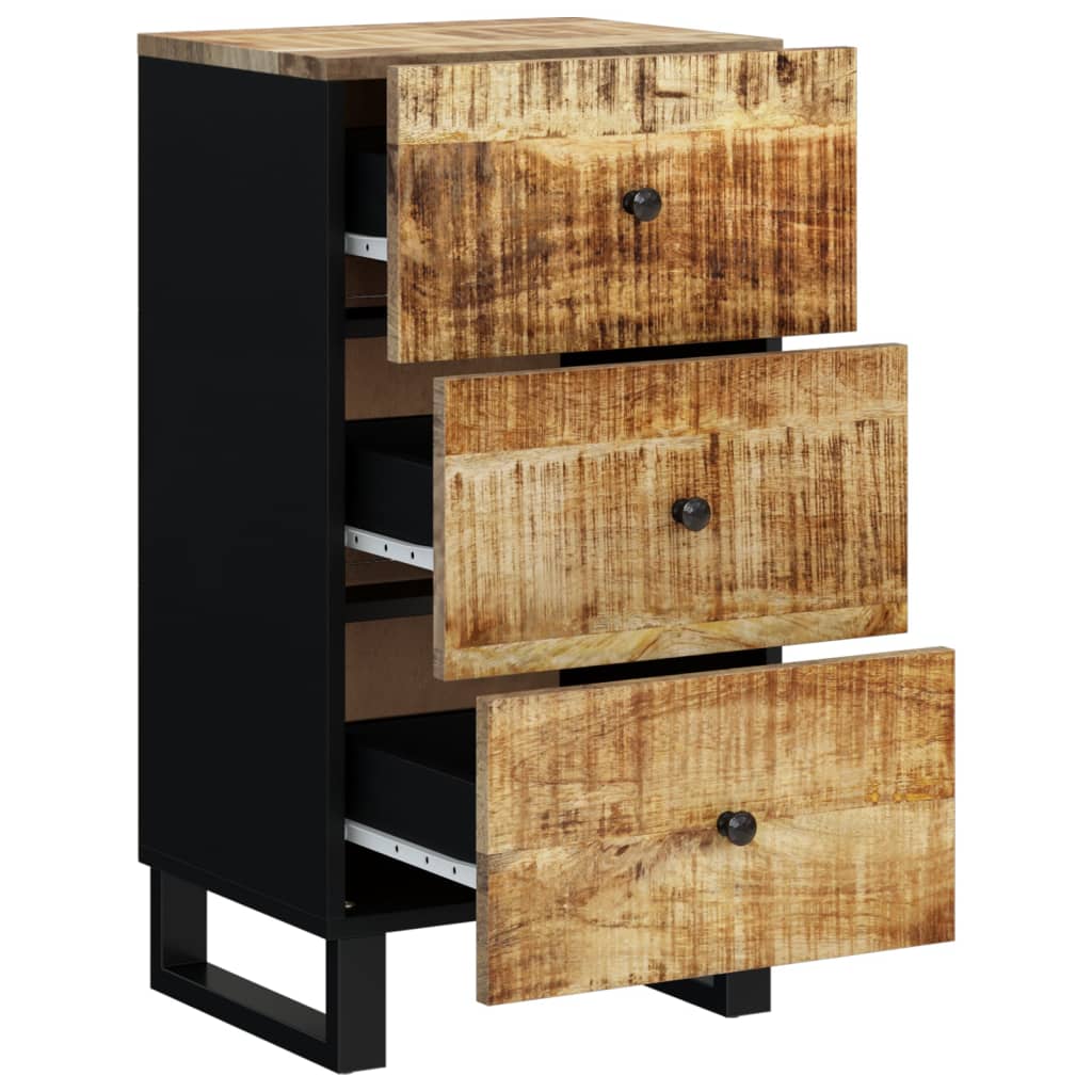 Buffet avec 3 tiroirs 40x33,5x75 cm bois massif de manguier