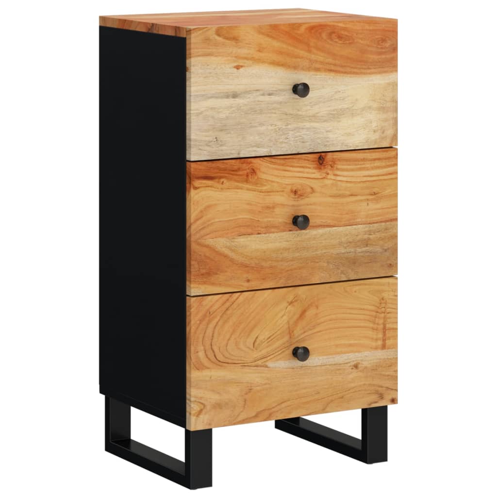 Buffet avec 3 tiroirs 40x33,5x75 cm bois massif d'acacia