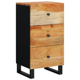 Buffet avec 3 tiroirs 40x33,5x75 cm bois massif d'acacia