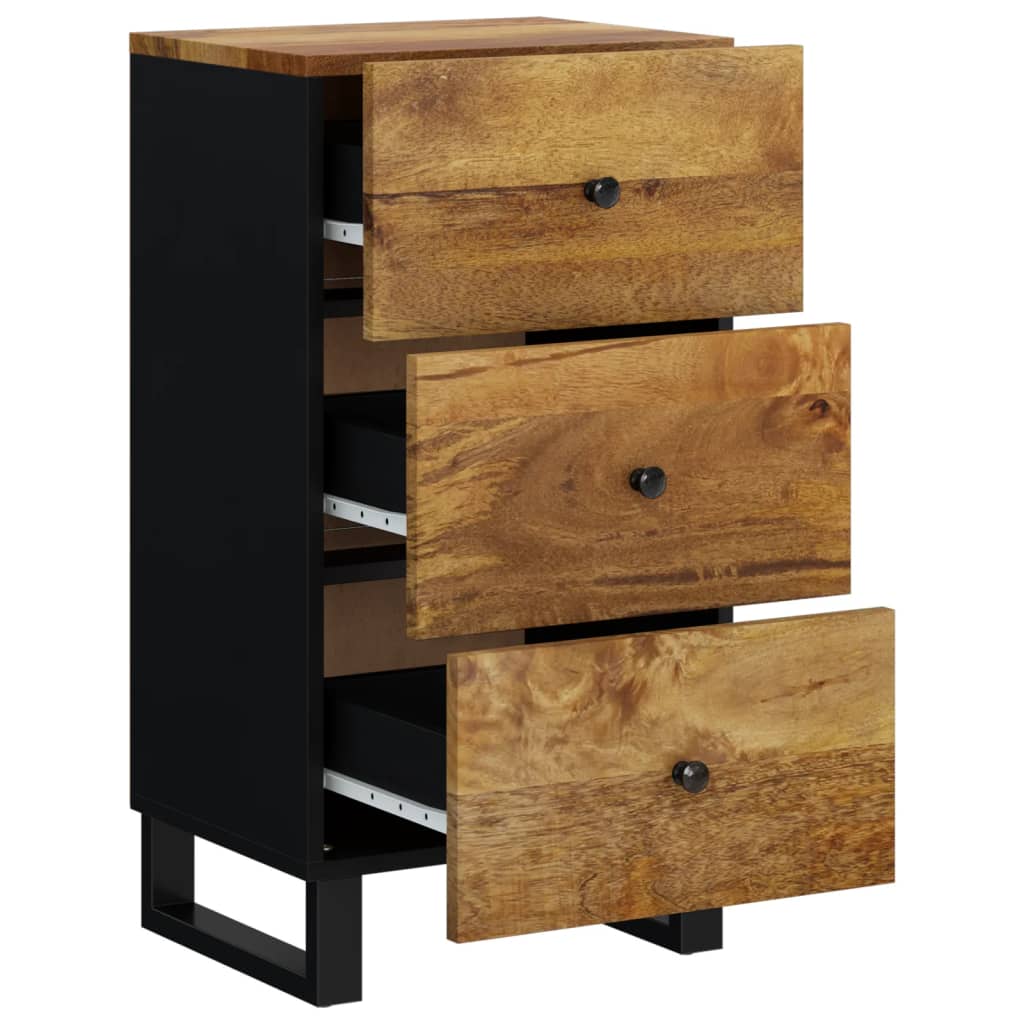 Buffet avec 3 tiroirs 40x33,5x75 cm bois massif de manguier