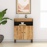 Buffet avec 2 portes 60x33x75 cm bois massif de manguier