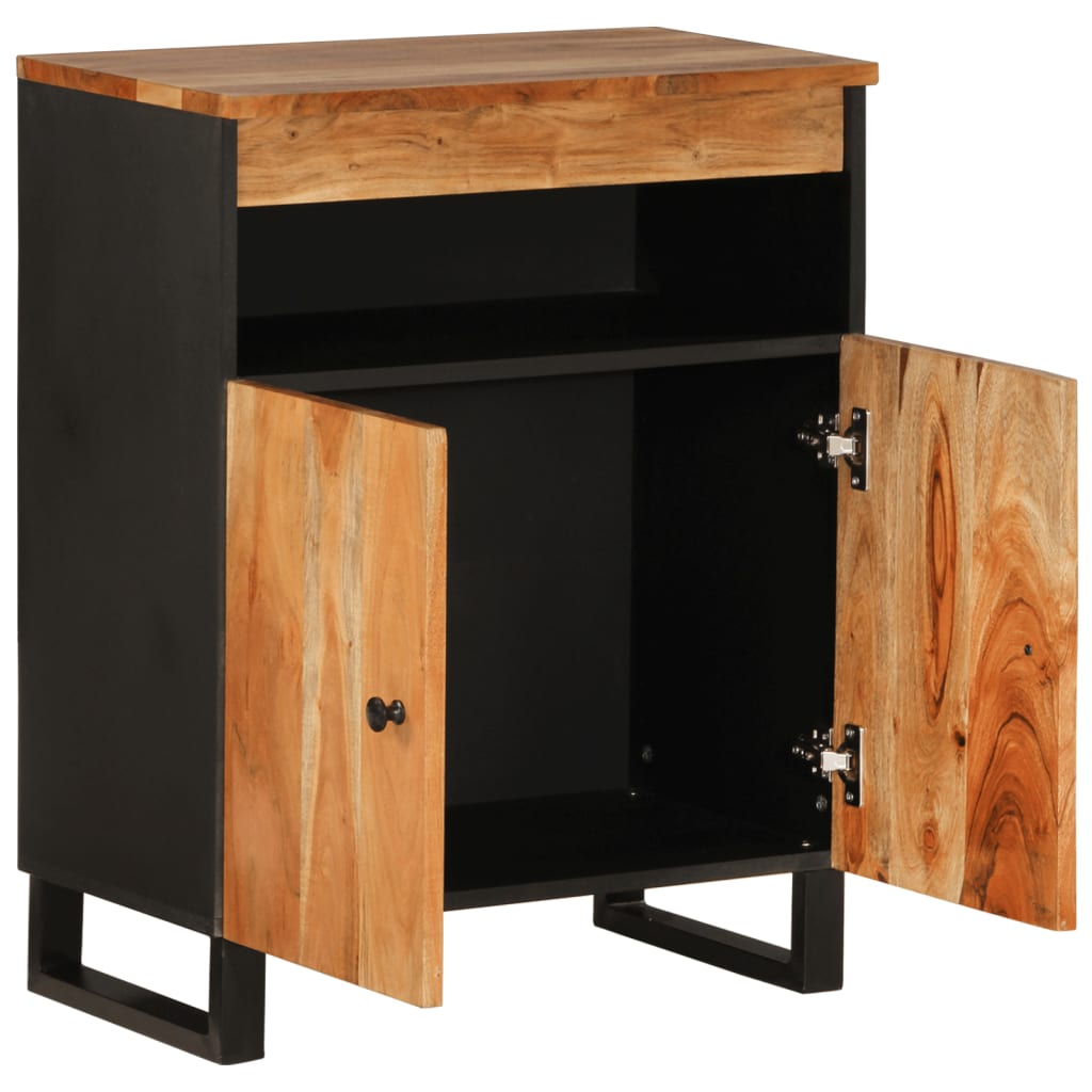 Buffet avec 2 portes 60x33x75 cm bois massif d'acacia