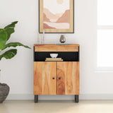 Buffet avec 2 portes 60x33x75 cm bois massif d'acacia