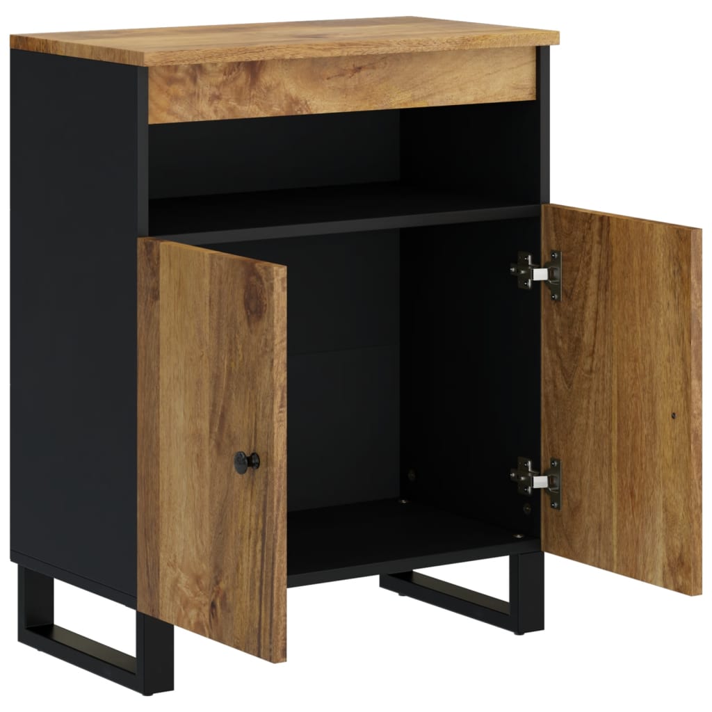 Buffet avec 2 portes 60x33x75 cm bois massif de manguier