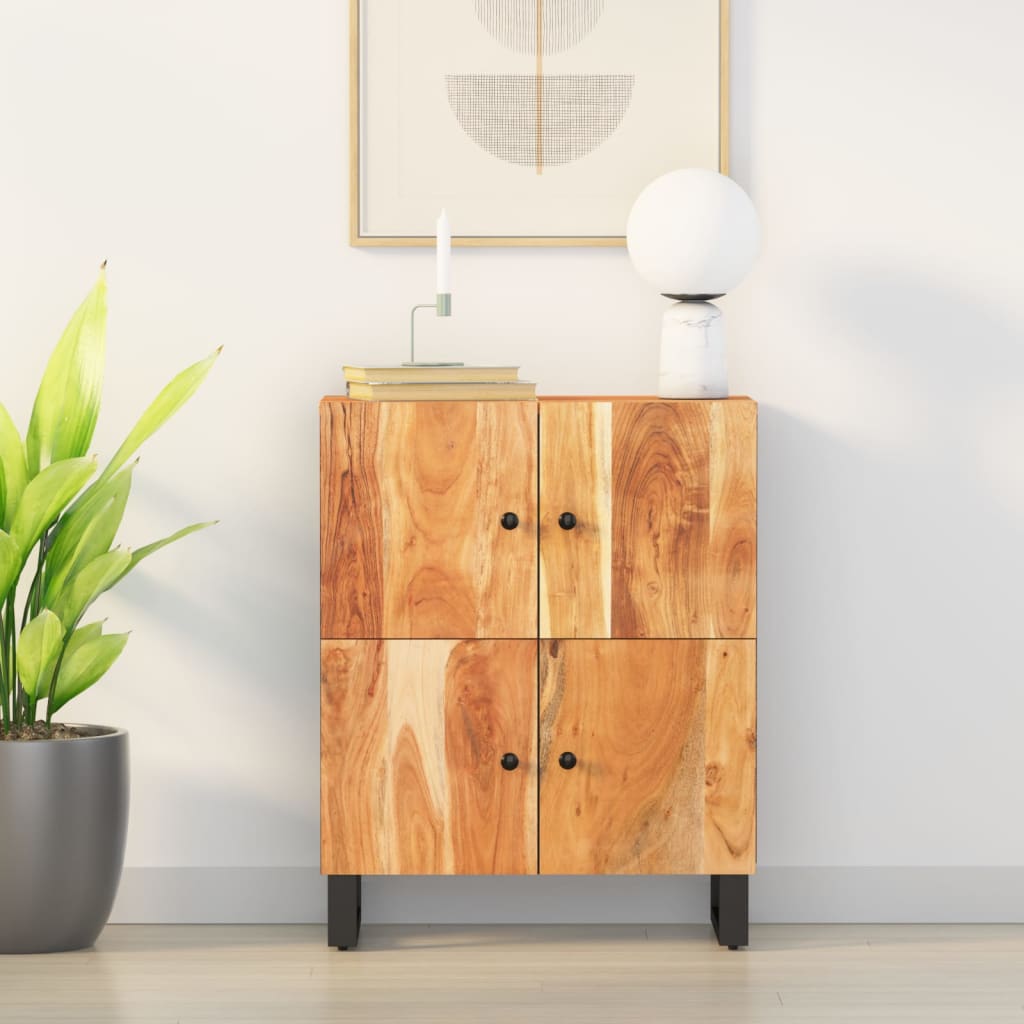 Buffet avec 4 portes 60x33x75 cm bois massif d'acacia