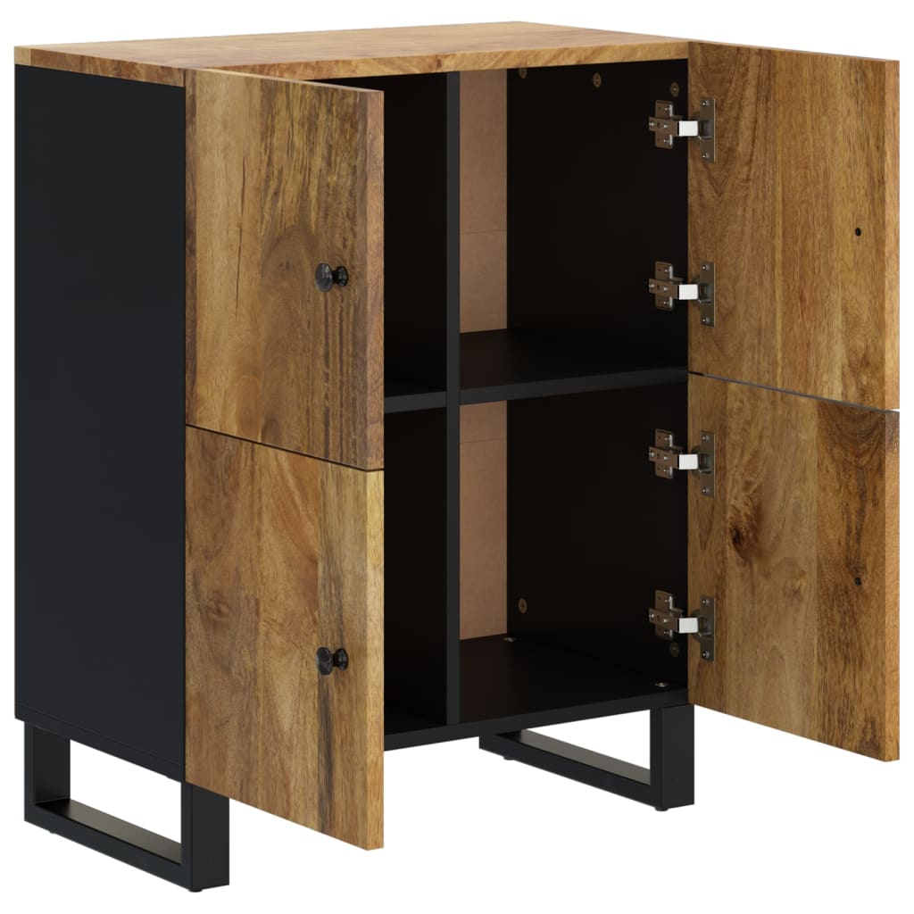 Buffet avec 4 portes 60x33x75 cm bois massif de manguier