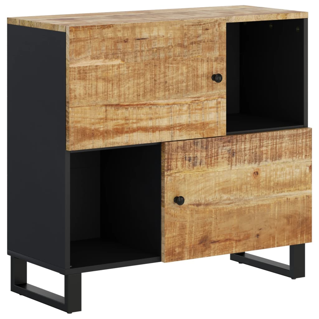 Buffet avec 2 portes 80x33x75 cm bois massif de manguier