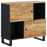 Buffet avec 2 portes 80x33x75 cm bois massif de manguier