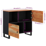 Buffet avec 2 portes 80x33x75 cm bois massif d'acacia