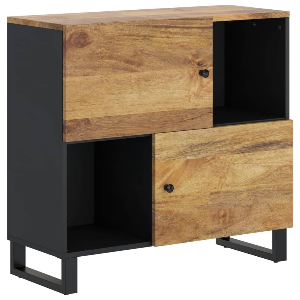 Buffet avec 2 portes 80x33x75 cm bois massif de manguier