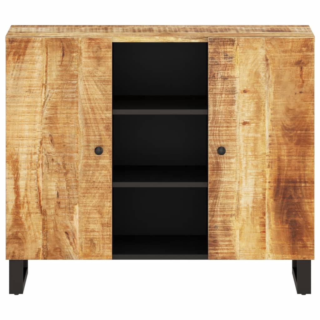 Buffet avec 2 portes 90x33x75 cm bois massif de manguier