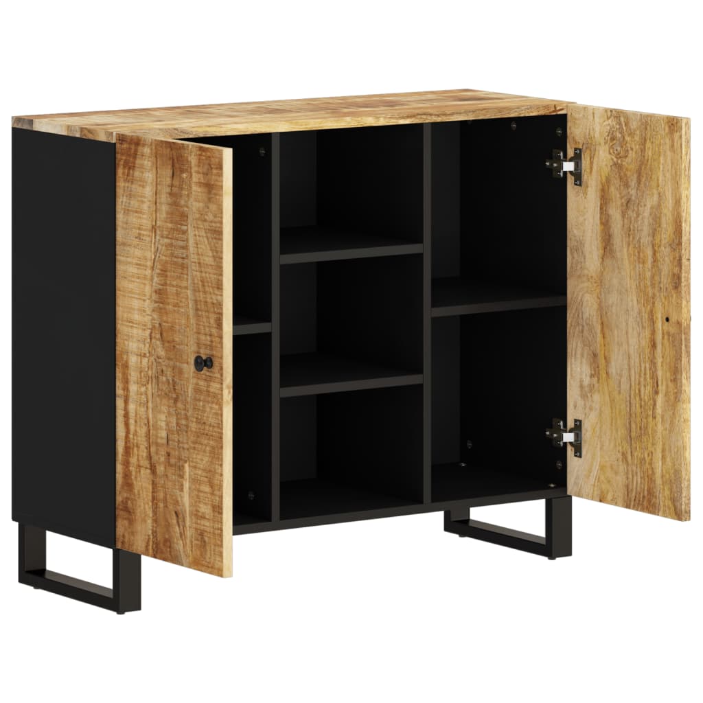 Buffet avec 2 portes 90x33x75 cm bois massif de manguier