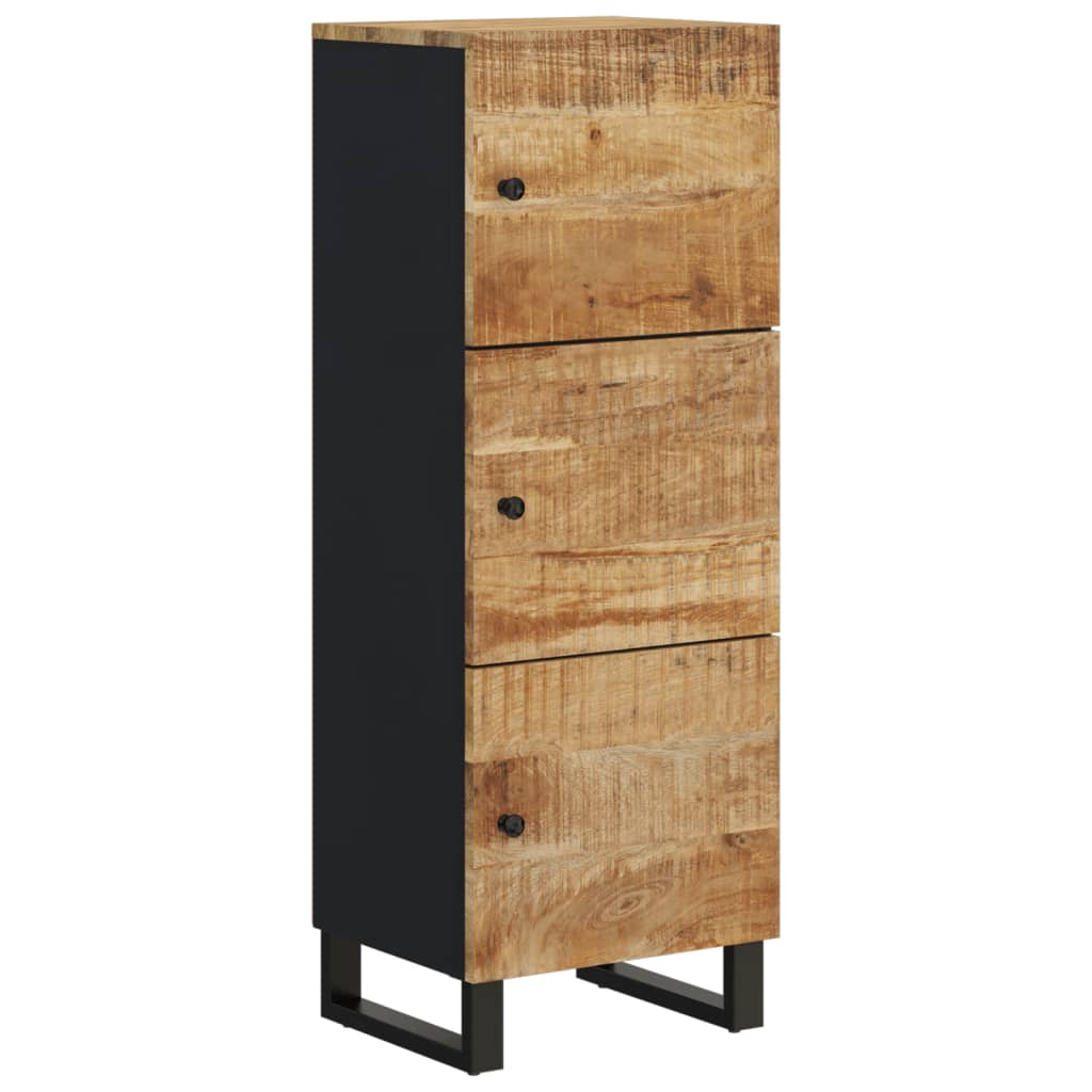 Buffet avec 3 portes 40x33x110 cm bois massif manguier et fer