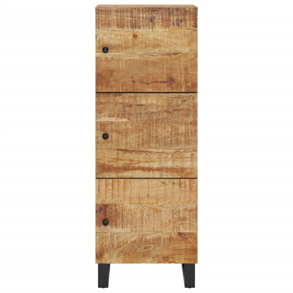 Buffet avec 3 portes 40x33x110 cm bois massif manguier et fer