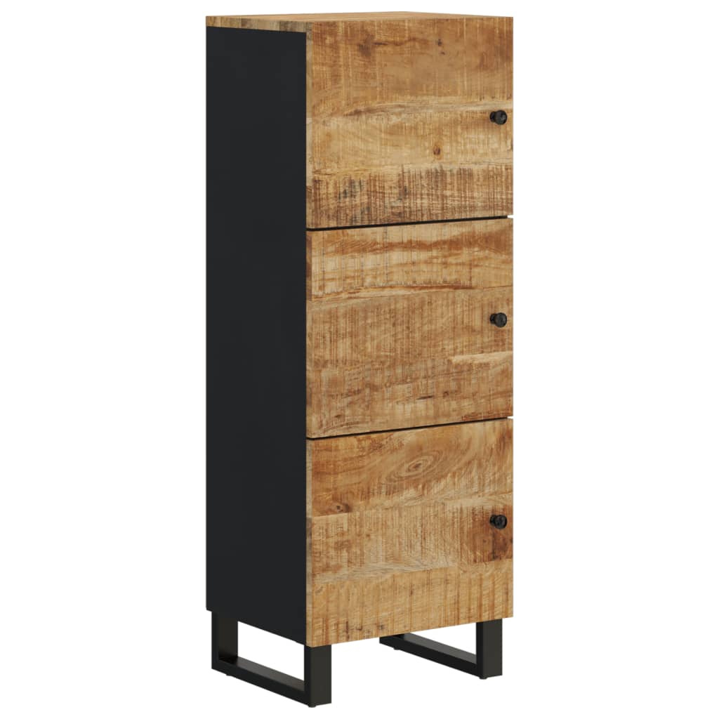 Buffet avec 3 portes 40x33x110 cm bois massif manguier et fer