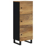 Buffet avec 3 portes 40x33x110 cm bois massif manguier et fer