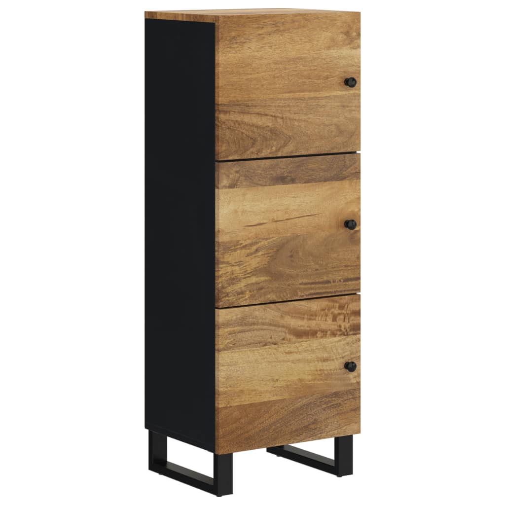 Buffet avec 3 portes 40x33x110 cm bois massif manguier et fer