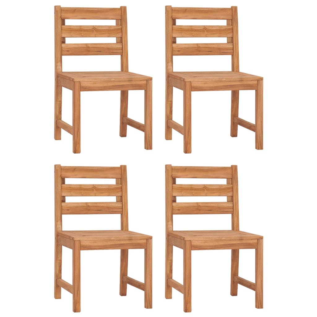 Garden chairs set of 4 solid teak wood