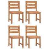 Chaises de jardin lot de 4 Bois de teck solide