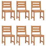 Chaises de jardin lot de 6 Bois de teck solide