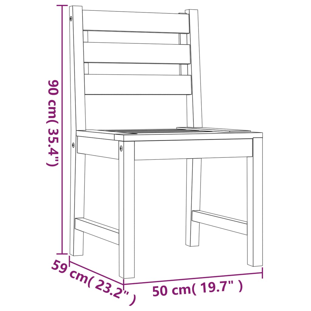 Chaises de jardin lot de 8 Bois de teck solide