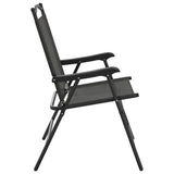 Chaises de jardin pliables lot de 8 en acier et textilène