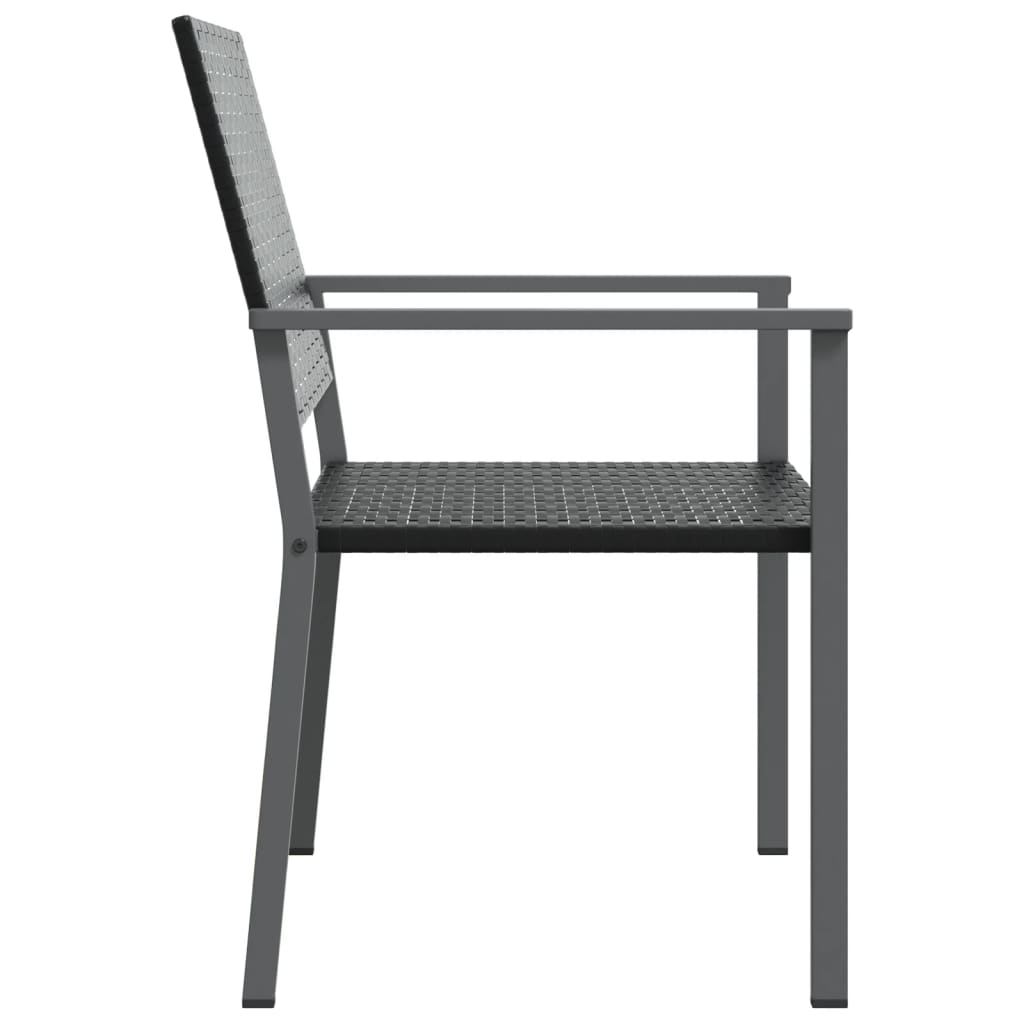 Chaises de jardin lot de 2 noir 54x62,5x89 cm résine tressée