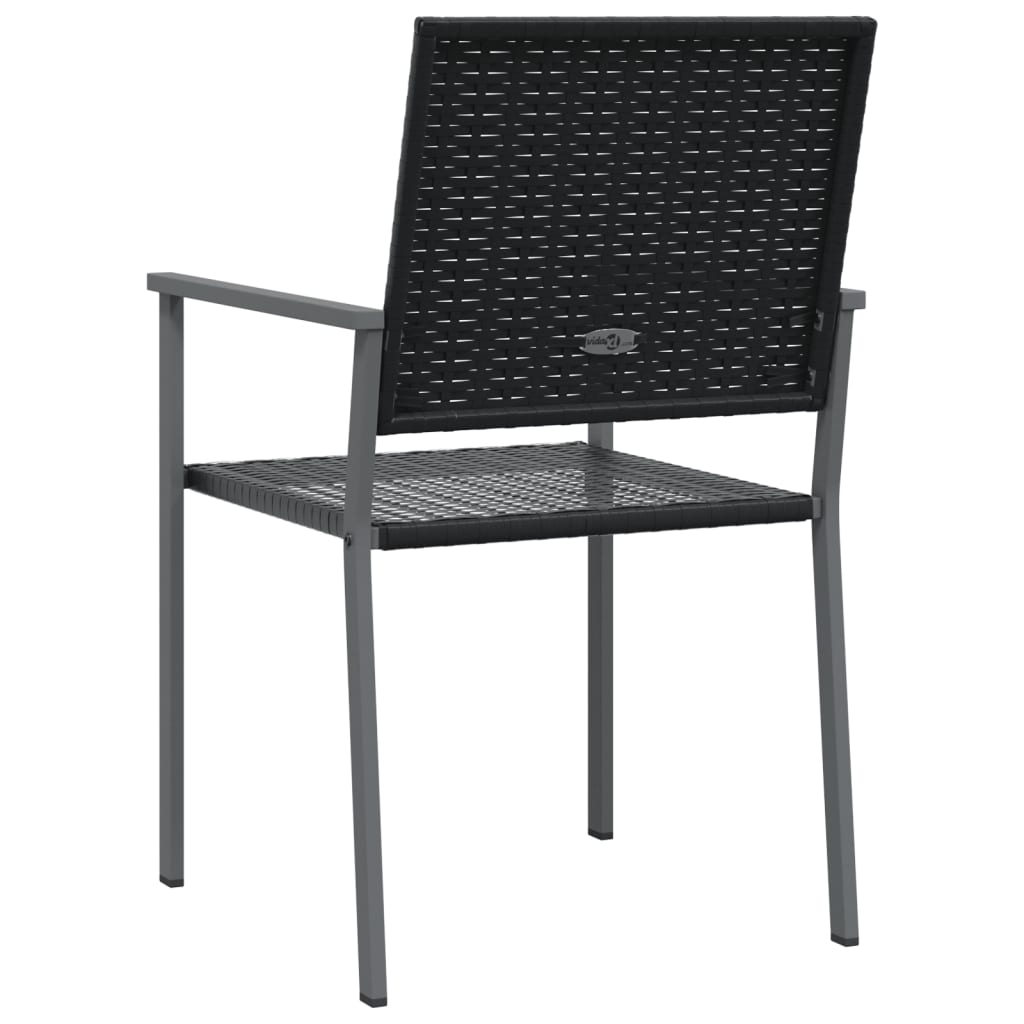 Chaises de jardin lot de 2 noir 54x62,5x89 cm résine tressée