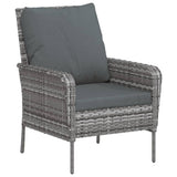 Chaise de jardin avec tabouret gris résine tressée